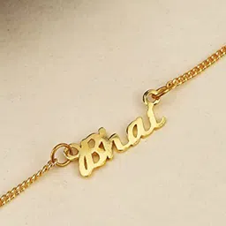 Voylla Gold-Toned 'Bhai' Engraved Bracelet Rakhi With Roli Chawal-picture-31