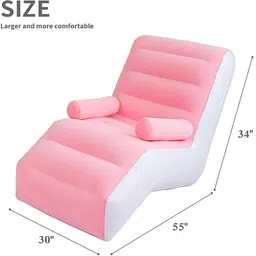 Drumstone 𝟏𝟓 𝐘𝐄𝐀𝐑𝐒 𝐖𝐀𝐑𝐑𝐀𝐍𝐓𝐘 Inflatable Chair Sofa PVC Soft Folding Lazy Sofa Lounger Chair, Cozy Sleeping Camping Sofa Bed for Travel Picnics, Hiking, Beach, Home Indoor and Outdoor. image 2