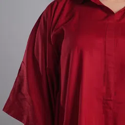 LetsDressUp Printed Shirt Collar Kaftan Kurti image 3