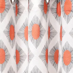 Myntra Elegant Homes White Set of 2 Ethnic Motifs Room Darkening Door Curtain image 4