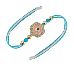 LUCKY JEWELLERY Men Set Of 2 Gold-Plated Thread Rakhi image 4