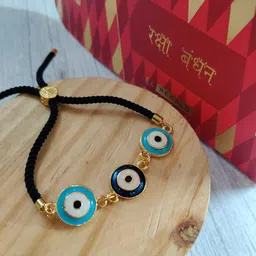 EL REGALO Blue & Black Evil Eye Rakhi image 3