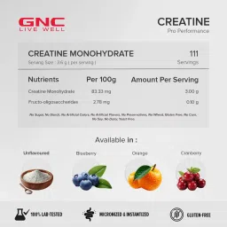 GNC Creatine Monohydrate With Black Shaker (750ml)|Orange| Boosts Athletic Performance | Fuels Skeletal Muscles | Supports Intense Workout | Promotes Cellular Hydration |Formulated In USA image 3