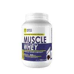 Muscle Asylum Premium Whey Protein 1kg l 24g Protein/Serving For Muscle Building & Recovery, 25 Servings (1kg, Molten Chocolate) - Box-image-50