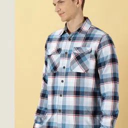 Thomas Scott Standard Tartan Checks Opaque Checked Casual Shirt image 4