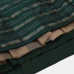 Warthy Ent Women Red & Green Semi-Stitched Lehenga & Unstitched Blouse With Dupatta image 3