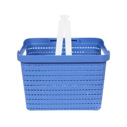 Kuber Industries 2 Pcs Blue & White Self-Design Stationery Tote Basket image 5