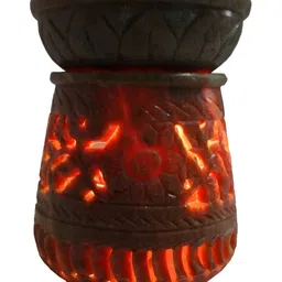 Avinash Handicrafts Brown Carved Tapered Cone Shape Aroma Oil Diffusers image 2