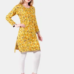 Be You Floral Printed Maternity Straight Kurta image 4
