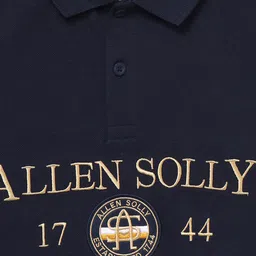 Allen Solly Junior Boys Typography Printed Polo Collar Pure Cotton T-shirt image 2