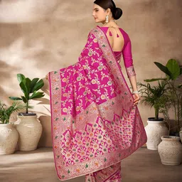 Aagiri Woven Design Zari Banarasi Saree image 2