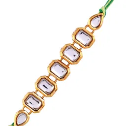 Voylla Motif Faux Kundan Thread Rakhi image 3