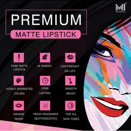 MI FASHION Set of 2 Smudge Free Matte Finish Moisturizing Liquid Lipstick - Nude & Brown image 2