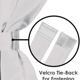 parda online White Polyster Solid 9ft Blackout Eyelet Window/Door (2 Pc) image 3