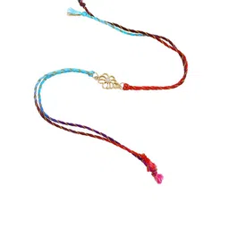 Estele Gold-Plated Crystal Stone Studded Flower Charm Rakhi image 2