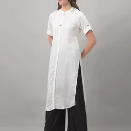 Dollar Missy Mandarin Collar Roll-Up Sleeves Straight Kurta image 5