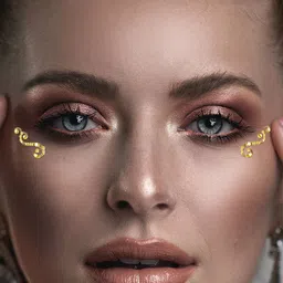 Comet Busters 2 Pcs Eye Stickers - Gold-Toned image 4