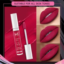 MI FASHION Set of 2 Smudge Free Matte Finish Moisturizing Liquid Lipstick - Purple image 5