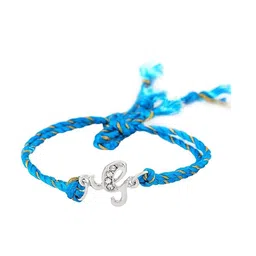 Estele Rhodium-plated Crystal-Studded Rakhi image 5