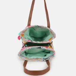 Maisha Geometric Jacquard Structured Oversized Shoulder Bag image 5