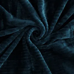 FABINALIV Turquoise Blue Striped Woollen 300 TC King Bedsheet With 2 Pillow Covers image 2