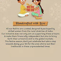 I Jewels Boys Shri Krishna Thread Rakhi With Roli Chawal & Greeting Card image 5
