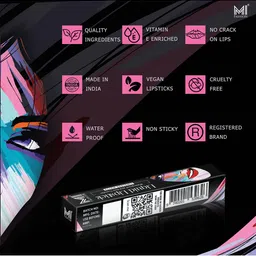 MI FASHION Set of 2 Smudge Free Matte Finish Moisturizing Liquid Lipstick - Brown & Pink image 2