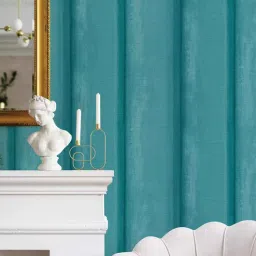 Teal Vinyl & Paper Structure Wallpaper-image-2