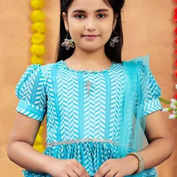 Aarika Girls Printed Ready to Wear Lehenga & Blouse With Dupatta image 4