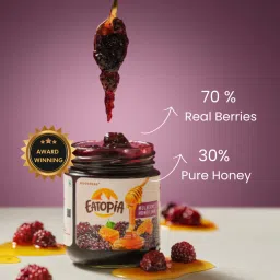 Eatopia Strawberry & Mulberry Sugar Free Honey Jam Combo with Strawberries, Mulberries & Honey | 100% Pure & Natural with No Artificial Chemicals/Preservatives | Healthy Good for Gut Health (480g) image 4