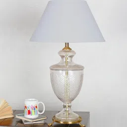 kapoor lampshades White Cotton Table Lamp image 2