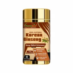 Vitaminnica Korean Ginseng | Energy Vitality & Performance | Reduces Stress & Anxity, Supports Healthy Immune System & Helps Improve Cognition | 60 Veg Capsules-picture-33