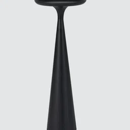 tanush furnitures Torre Modern Black Side Table with Monolithic Matte Elegance in Black Finish image 4