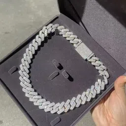 style kraft-jewellery STYLE KRAFT Mc Stan Chain For Boys Mens Cuban Link Chain for Women Girls Necklace Cubic Zirconia American Diamond Hip hop Stylish Rapper Chain Ice Rhinestone Chain 20 Inch image 5