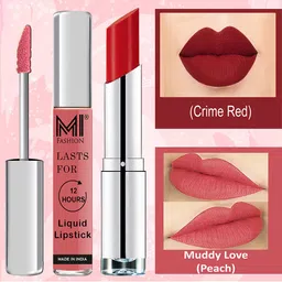 MI FASHION Set of Lip Magic Liquid Lipstick 3.5ml - 03 & Creamy Matte Lipstick 3.5g - 09 image 2