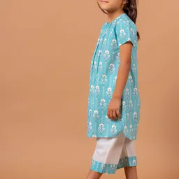 Sangria Printed Pure Cotton A-Line Kurta With Trouser image 3