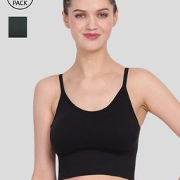Amour Secret Pack of 2 Black & Green workout Bra-picture-43