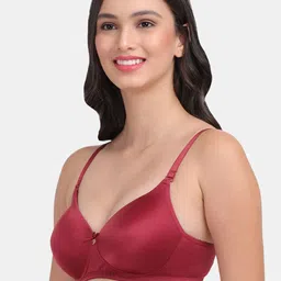 Amour Secret Pink & Maroon Pack of 2 Lightly Padded Non Wired All Day Comfort Bra image 3