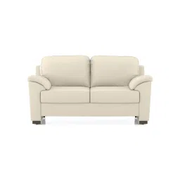 urban ladder create Farina 2 Seater Half Leather Sofa In Creme Fraiche Italian Leather image 2