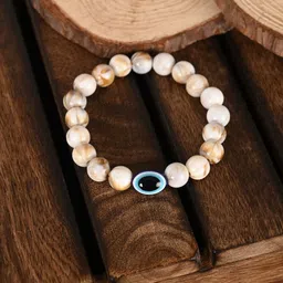 NVR Evil Eye Beaded Elasticated Rakhi With Roli Chawal-picture-28