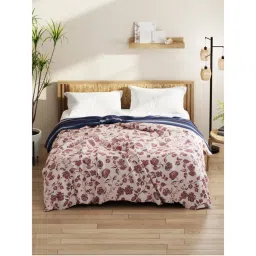 KOPA Microfiber Double Comforter (Classic Cotton Feel) Floral-Pink/Blue (Queen)-image-18