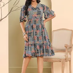 Haute and Humble Bell Sleeve A-Line Midi Dress image 1