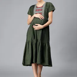 NIGHTSPREE Maternity A-Line Midi Dress-picture-15