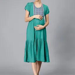 NIGHTSPREE Maternity A-Line Midi Dress-picture-17