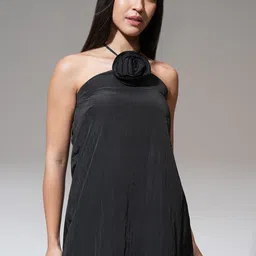 ESPYR By Tokyo Talkies Women Halter NeckA-Line Mini Dress-picture-36
