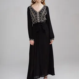 JC Collection Floral Embroidered Pure Cotton Maxi Dress-picture-19