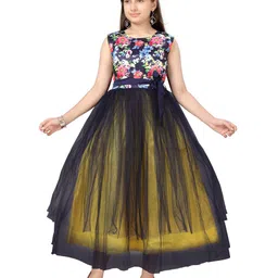 BAESD Floral Printed Net Fit & Flare Maxi Dress-picture-12