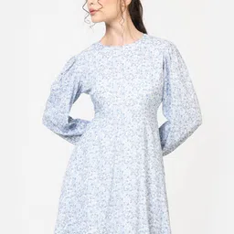 June 9 Clothing Women Floral Print A-line Mini Dress-image-17