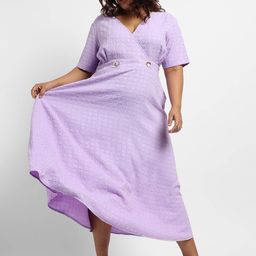Instafab Plus Self Designed Midi Fit & Flare Dress-image-6