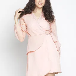 Oxolloxo Pink Satin Mini Dress-picture-21